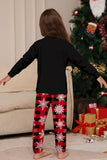 Svart Röd Ren, Snöflinga, Tryck, Jul, Familj, Matchande Pyjamas Set
