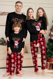 Svart Röd Ren, Snöflinga, Tryck, Jul, Familj, Matchande Pyjamas Set