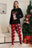 Svart Röd Ren, Snöflinga, Tryck, Jul, Familj, Matchande Pyjamas Set
