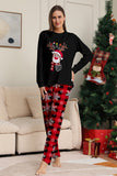 Svart Röd Ren, Snöflinga, Tryck, Jul, Familj, Matchande Pyjamas Set