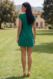 Gul rundhalsad bodycon hemkomstklänning med 3D-blommor