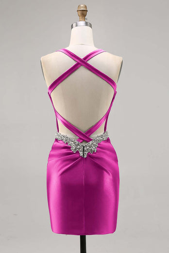 Korsett Satin Bodycon Mörkgrön Homecoming Klänning
