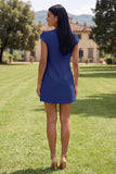 Gul rundhalsad bodycon hemkomstklänning med 3D-blommor