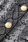 Jacquard enkelknäppt kavaj för kvinnor