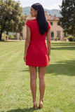 Gul rundhalsad bodycon hemkomstklänning med 3D-blommor
