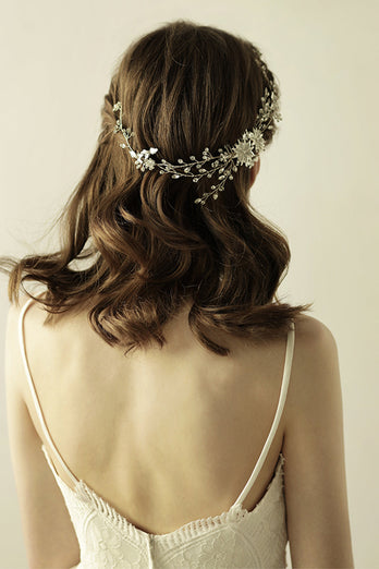 Rhinestone Blomma Brud Tiara