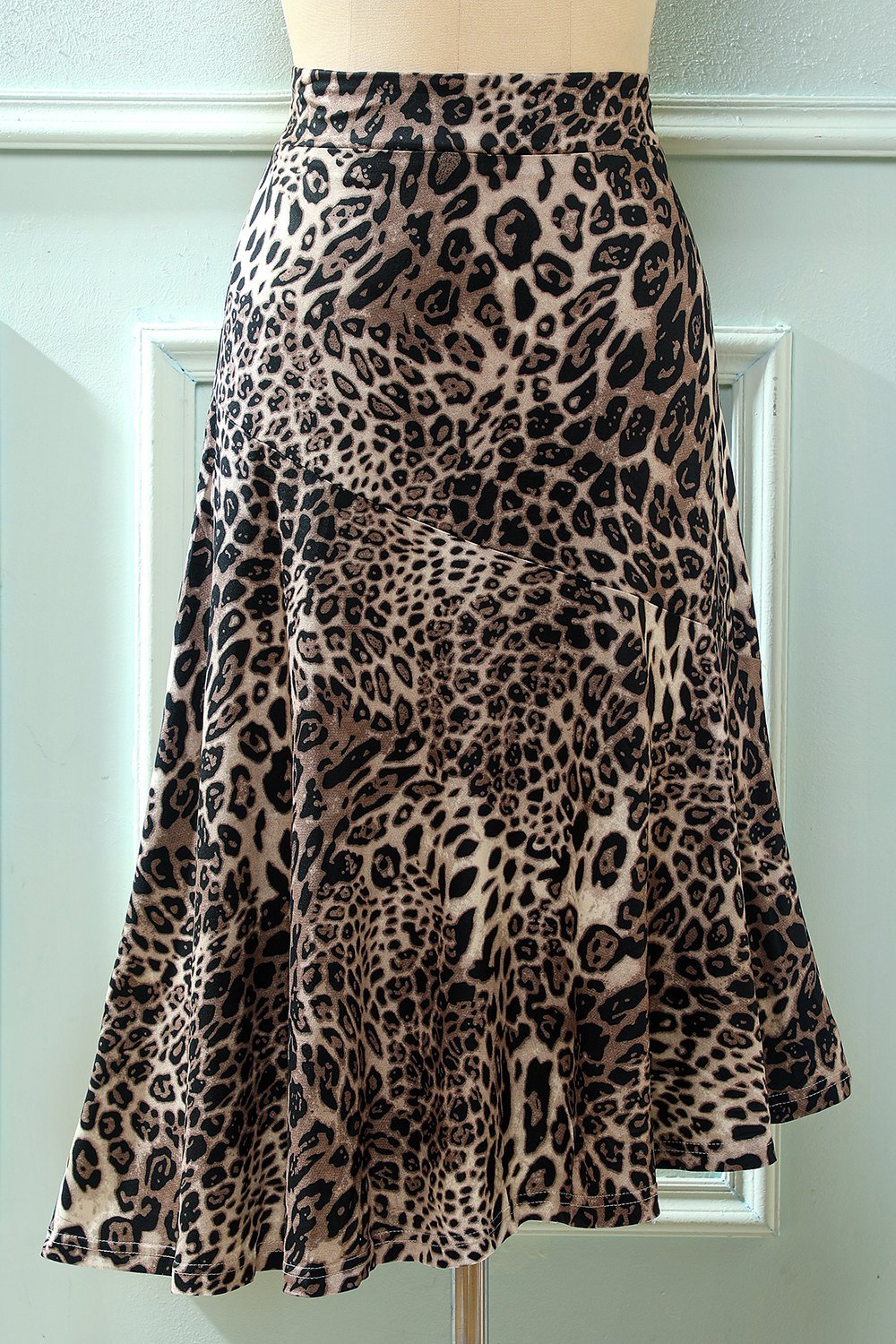 Leopard tryckt kjol