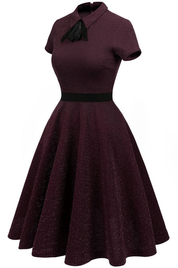 Vinröd 50s Vintage Kläder