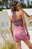 Load image into Gallery viewer, Lila stickad bodycon kjol linne kostymer
