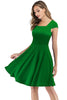 Load image into Gallery viewer, Grön fyrkantig hals vintage klänning