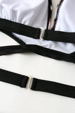 Lace Up Brun Leopard Baddräkt