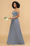 Off-Shoulder Chiffong Brudtärneklänning