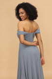 Off-Shoulder Chiffong Brudtärneklänning