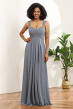 Off-Shoulder Chiffong Brudtärneklänning