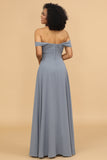 Off-Shoulder Chiffong Brudtärneklänning
