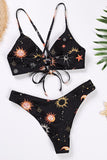 Blommig tryckt sommarbikini