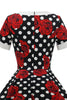 Load image into Gallery viewer, Vit Prickig Röd Blommig Vintage Kläder