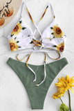 Blommig tryckt sommarbikini