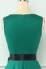 Load image into Gallery viewer, Grön V-ringning Vintage Klänning med ärmar