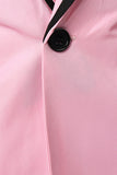 Rosa hackad Lapel Men Prom Blazer