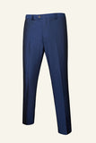 Mörkblå sjal Lapel 3 Piece Bröllopsdräkter för män