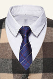 Lapel Brown herrdräkt check väst