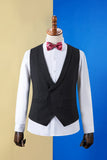 Black Peaked Lapel 3-delad herrdräkt smoking