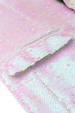 Sparkly White Paljetter Peak Lapel Mäns Prom Blazer
