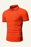 Marinblå Slim Fit Kortärmat Polotröja