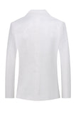 Vit Jacquard Dubbelknäppta 2-delade Herrdräkter