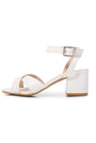 Svart korsrem Chunky Heeled Sandaler