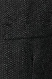 Svart enkelknäppt V-ringad Retro Casual Väst för män
