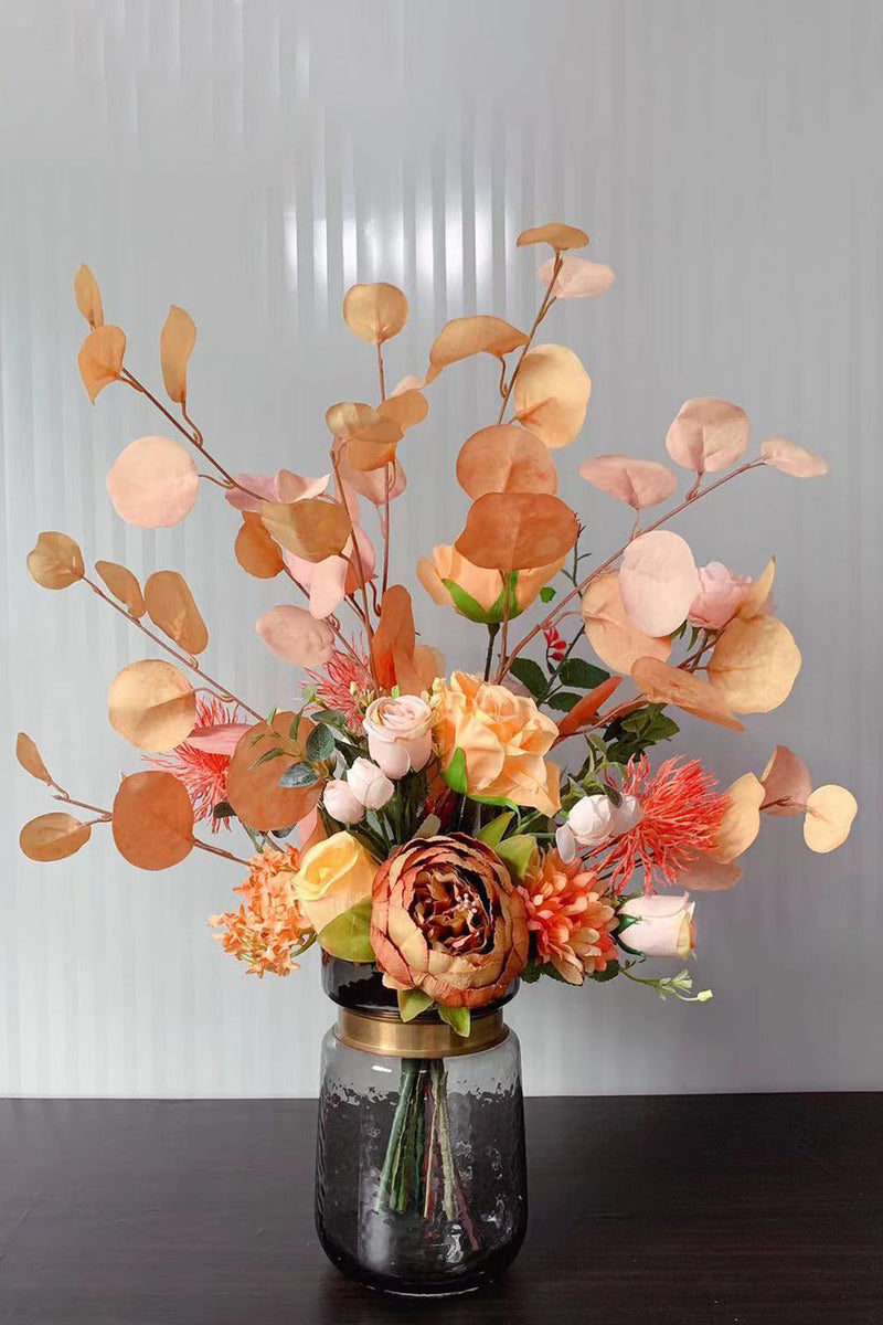 Load image into Gallery viewer, Orange Faux Bridal Handing Flowers (Vas ingår ej)