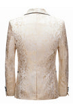 Vit Jacquard Blazer för män