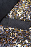 Paljetter Lila 2-Delade Slim Fit Notched Lapel Kostym Herr