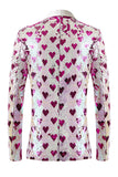 Rosa paljetter Sjal Lapel Herrblazer