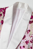 Rosa paljetter Sjal Lapel Herrblazer