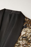 Gyllene blommaformade paljetter Herrblazer