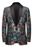 Blommig sjal Lapel Blazer för män