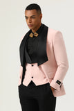 Rosa Shawl Lapel 3 Piece Mäns baldräkter