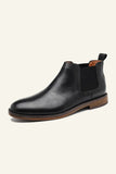 Round Toe High Top Casual brittiska vintageläder herrskor