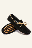 Mjuka läderslip-on Army Green herrskor