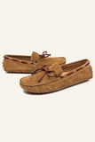 Mjuka läderslip-on Army Green herrskor