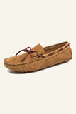 Mjuka läderslip-on Army Green herrskor