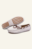 Mjuka läderslip-on Army Green herrskor