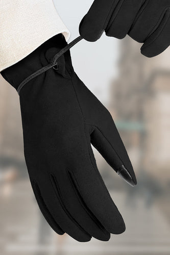 Svarta vintervarma handskar