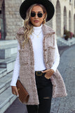 Svart fleece Button Down Vest