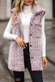 Svart fleece Button Down Vest