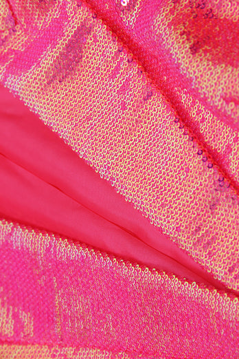 Glittrande rosa paljetter Kvinnor Party Kavaj