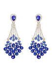 Royal Blue Strass Stud Örhängen